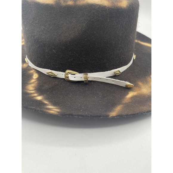 FREE PEOPLE x ASN Rodeo In LA Cowboy Hat BROWN WOOL W/ WESTERN BUCKLE DETAIL, M main image 13